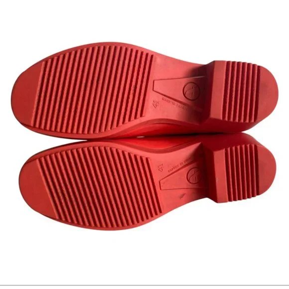 Aigle Miss Juliette Bottillon Red Rubber Rain Boots 10​​ - Picture 7 of 16